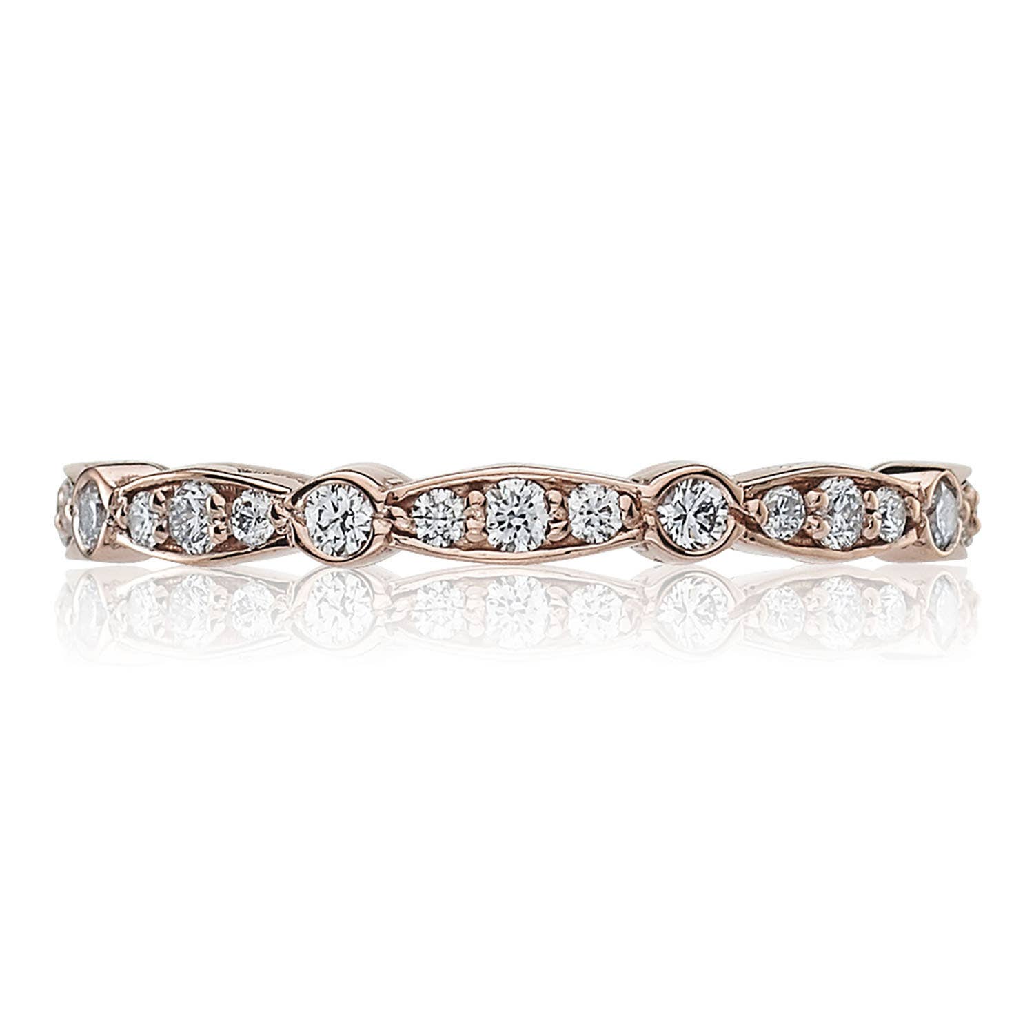 Marquise and Round Design Wedding Band