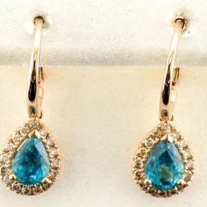 14K R/G EARR 0.29 DIA 1.50 BZ |E|