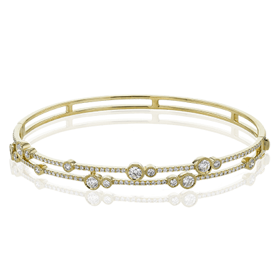 Bangle in 18k Gold with Diamonds