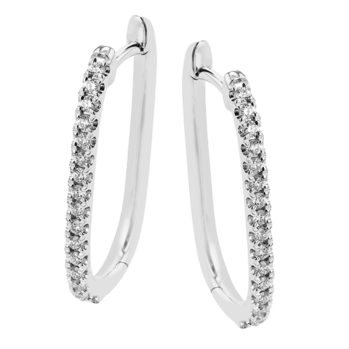 Hoop Earring in 18k Gold with Diamonds