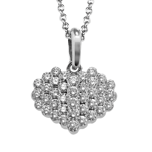 Heart Pendant in 18k Gold with Diamonds