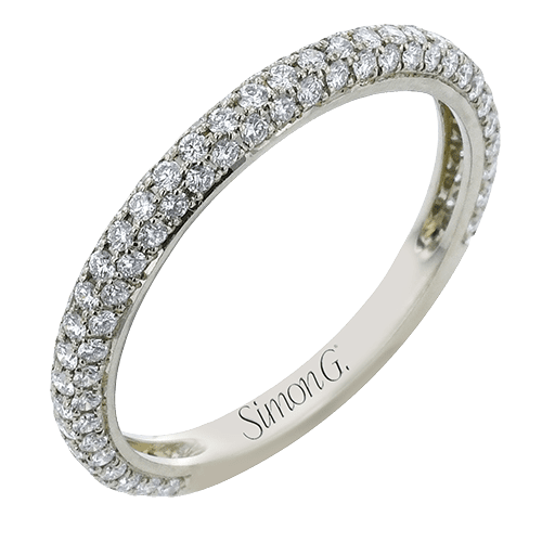 Wedding Band in 18k Gold with Diamonds