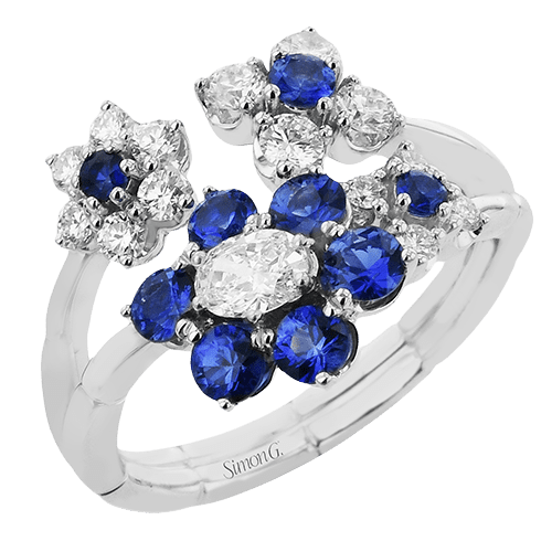 Color Ring in 18k Gold with Diamonds