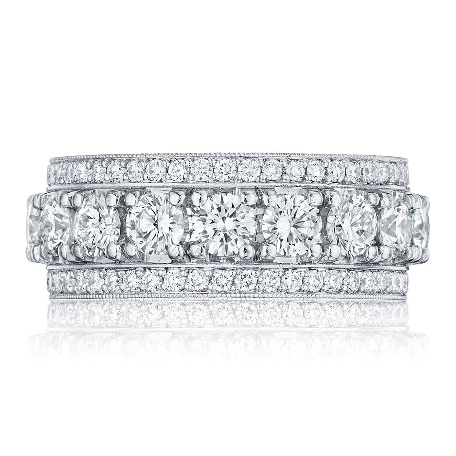 Multi-dimensional Round Brilliant Diamond Eternity Band