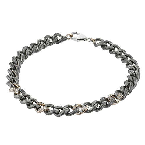 Gent Bracelet in 14k Gold with Diamonds
