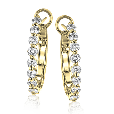 Hoop Earring in 18k Gold with Diamonds