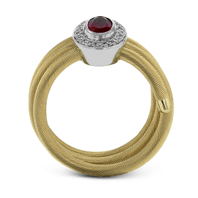 Color Ring in 18k Gold with Diamonds