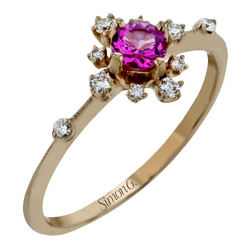 Color Ring in 18k Gold with Diamonds