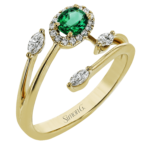 Color Ring in 18k Gold with Diamonds