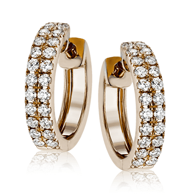Hoop Earring in 18k Gold with Diamonds