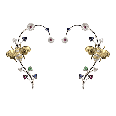 Earring in 18k Gold with Diamonds