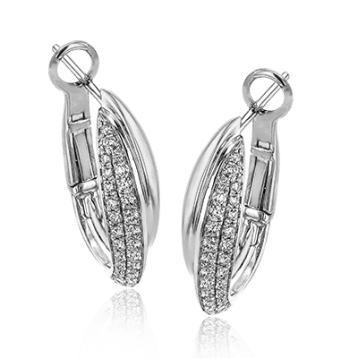 Hoop Earring in 18k Gold with Diamonds