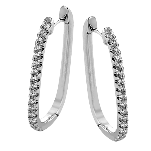 Hoop Earring in 18k Gold with Diamonds