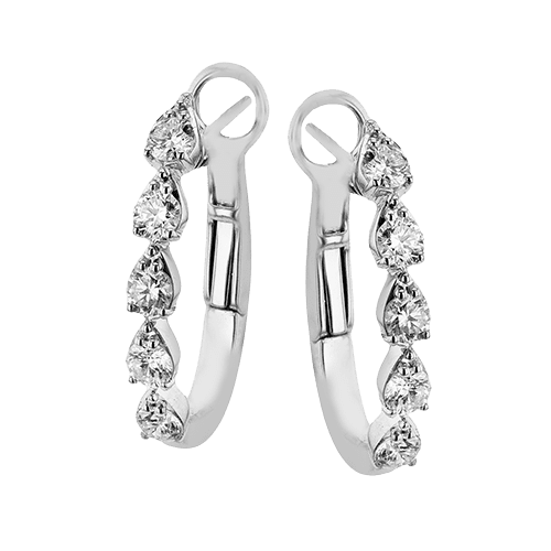 Hoop Earring in 18k Gold with Diamonds