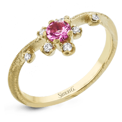 Color Ring in 18k Gold with Diamonds
