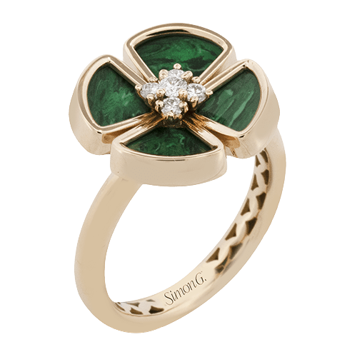 Color Ring in 18k Gold with Diamonds