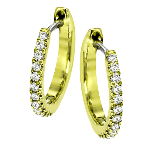Hoop Earring in 18k Gold with Diamonds