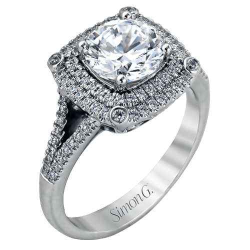 Engagement Ring in 18k Gold with Diamonds