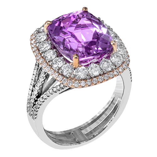 Color Ring in 18k Gold with Diamonds