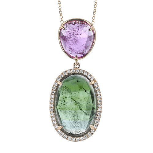Color Pendant in 18k Gold with Diamonds