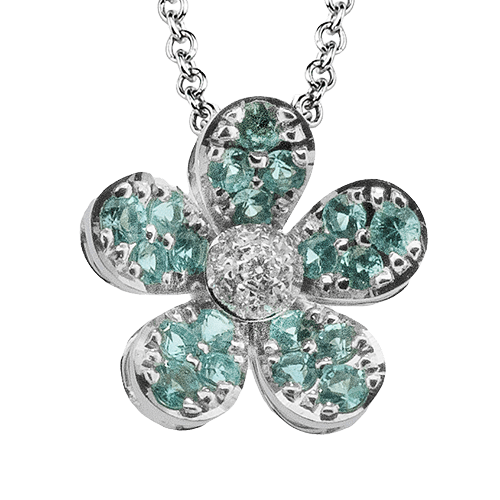 Color Pendant in 18k Gold with Diamonds