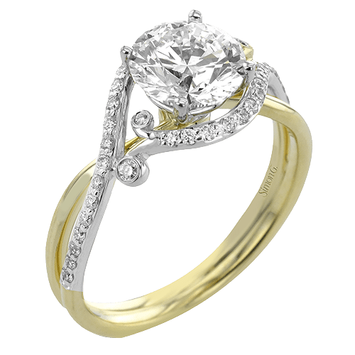 Engagement Ring in 18k Gold with Diamonds