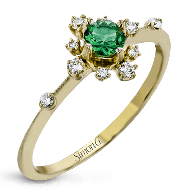Color Ring in 18k Gold with Diamonds
