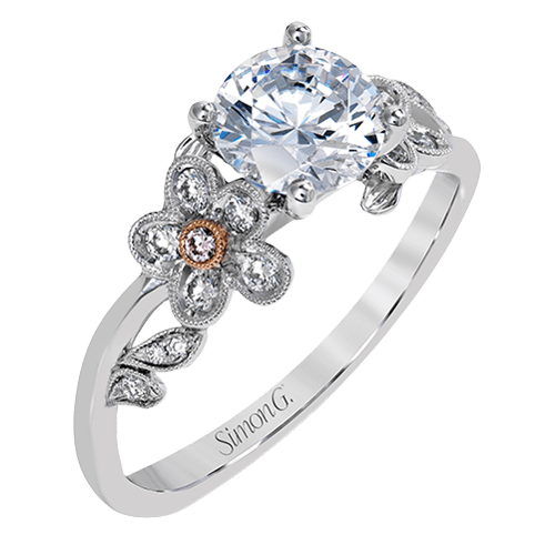 Engagement Ring in 18k Gold with Diamonds