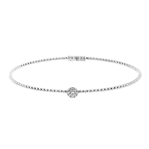 Bangle in 18k Gold with Diamonds
