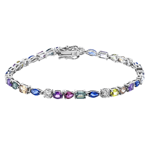 Color Bracelet in 18k Gold with Diamonds