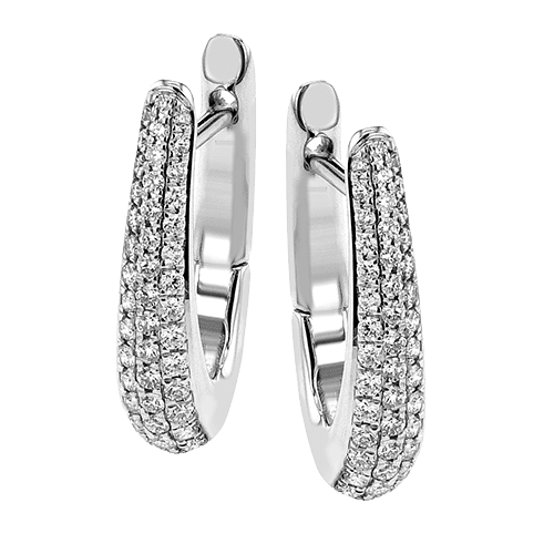Hoop Earring in 18k Gold with Diamonds