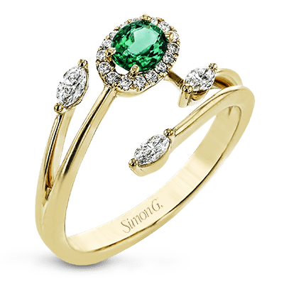 Color Ring in 18k Gold with Diamonds