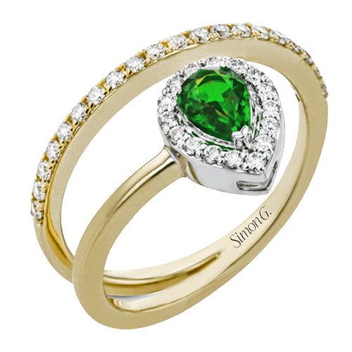 Color Ring in 18k Gold with Diamonds