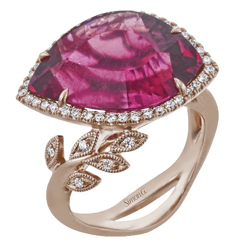 Color Ring in 18k Gold with Diamonds