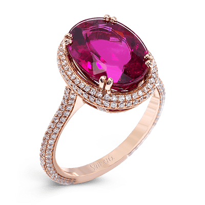Color Ring in 18k Gold with Diamonds