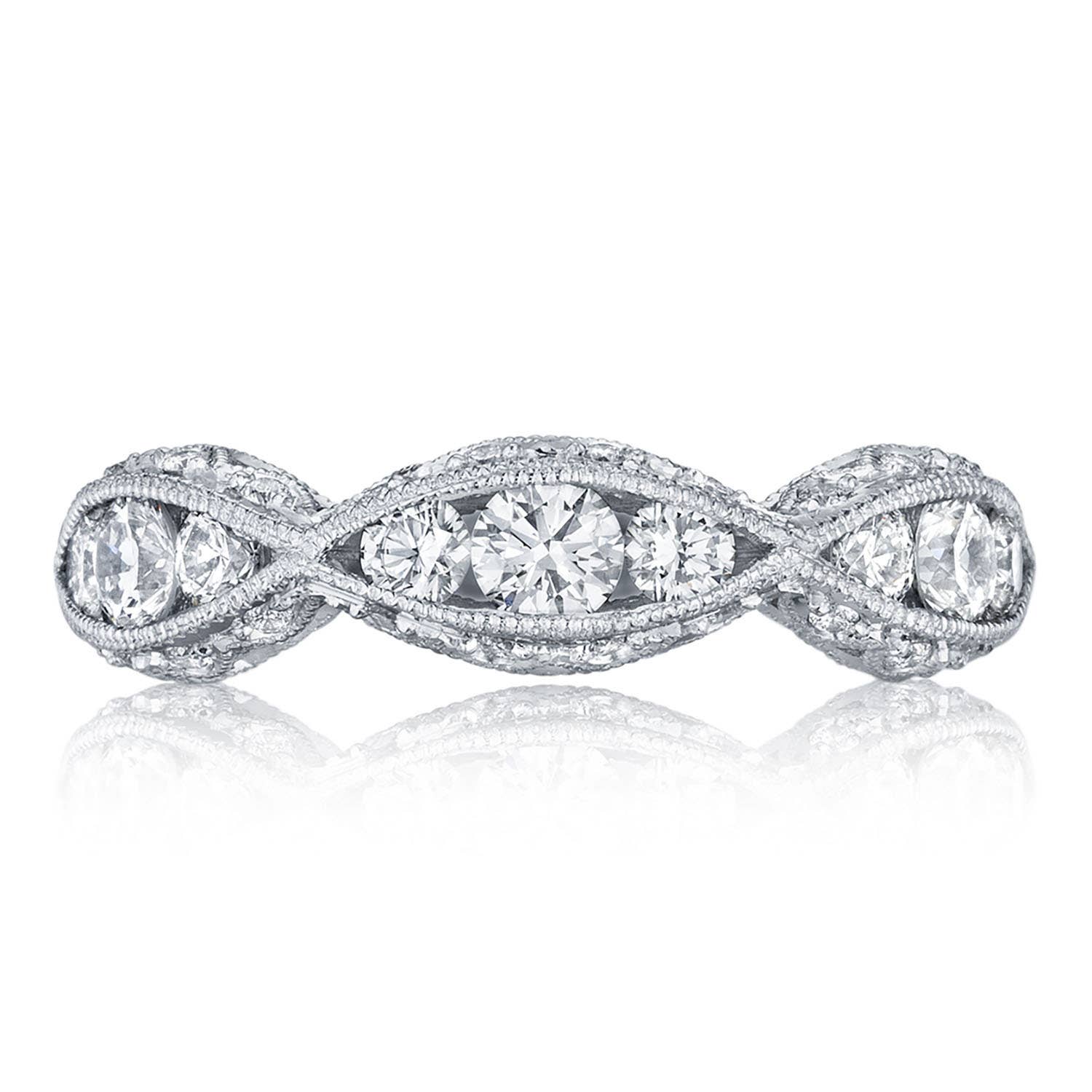 Twist with Diamond Accent Wedding Band